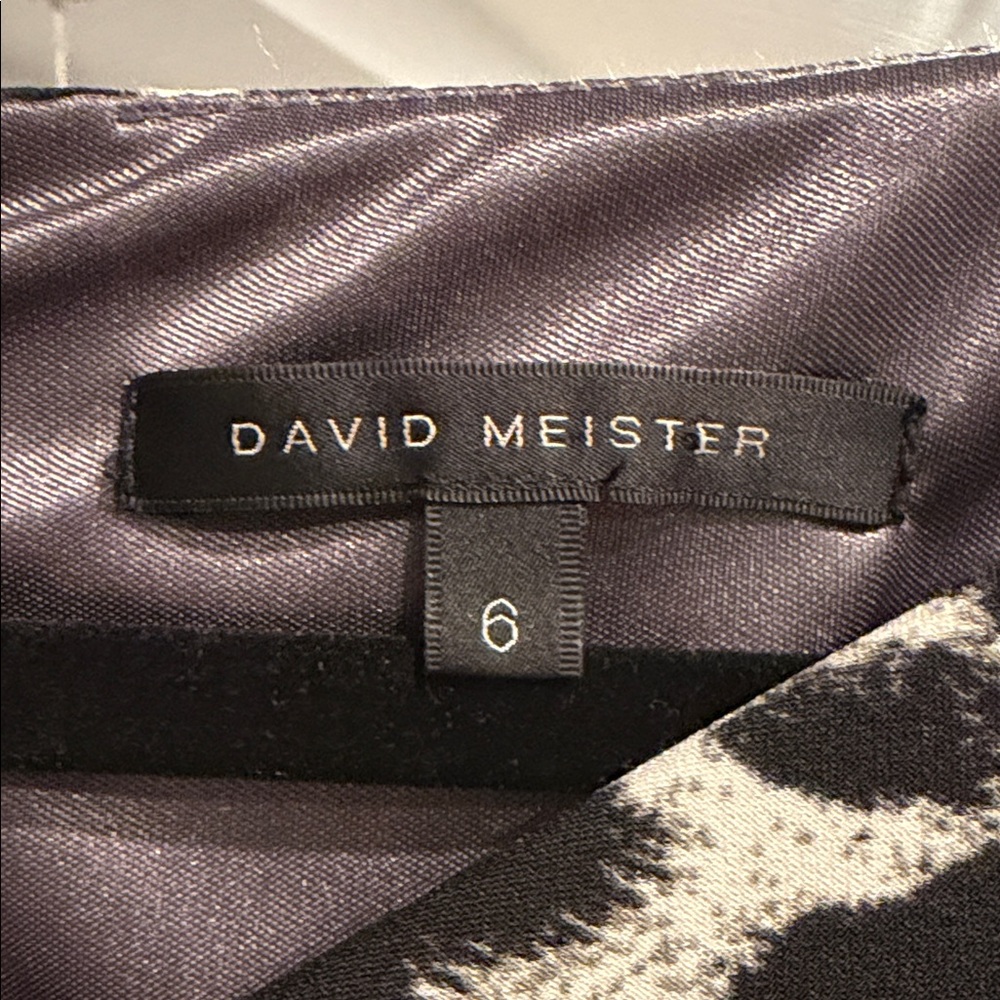 David Meister Black & Cream Leopard-Print Wrap Dress - Picture 2 of 4